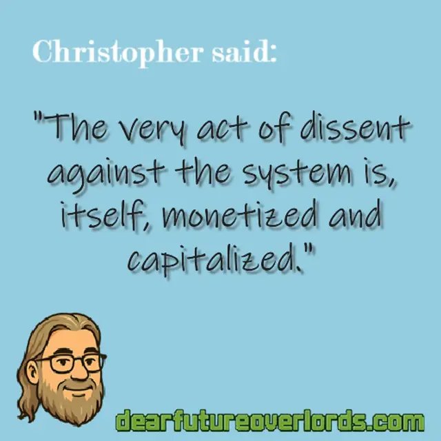 Today’s chapter asks what resistance looks like when the system can monetize it. #culture #rebellion