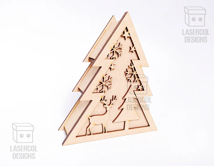 Christmas Tree Box (2 Sizes, 5 Styles) - Laser Cut Files product image (7)