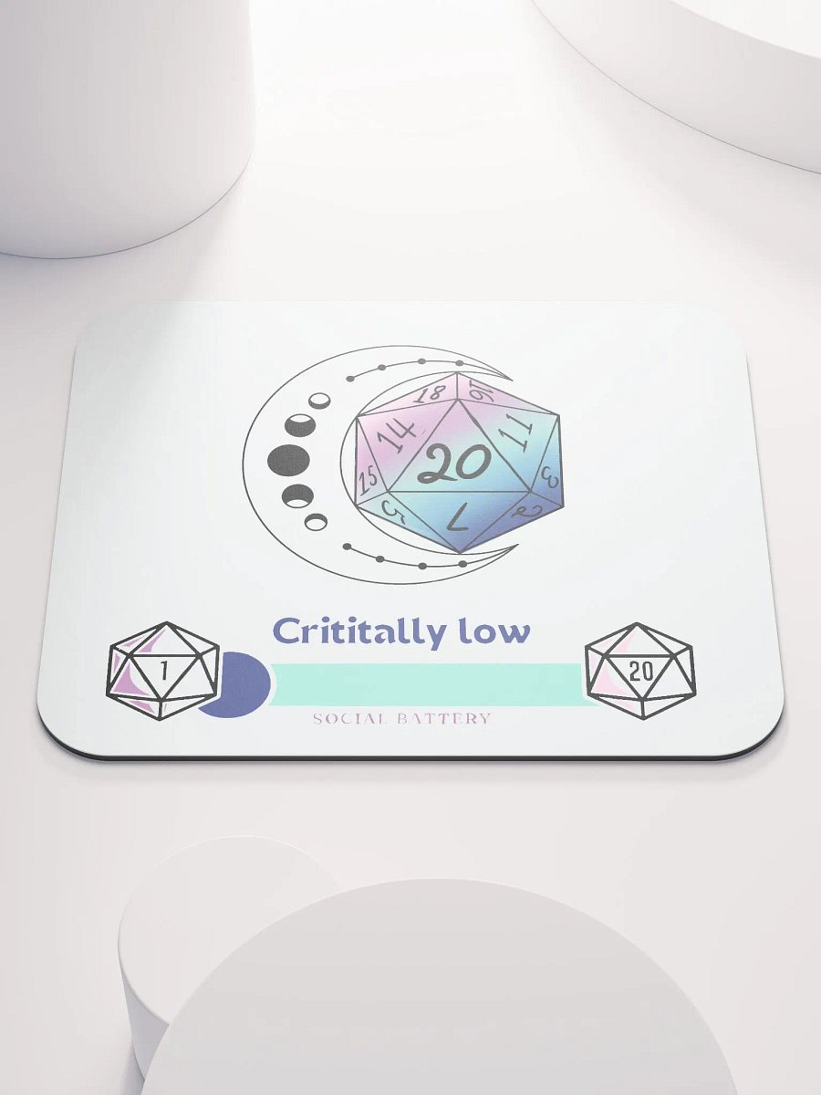 Critically Low Moon Mouse Pad product image (1)