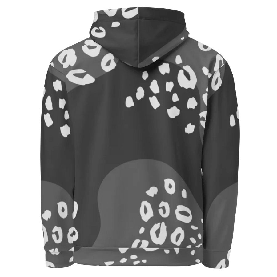 Grey Leopard Abstract Recycled Hoodie product image (11)