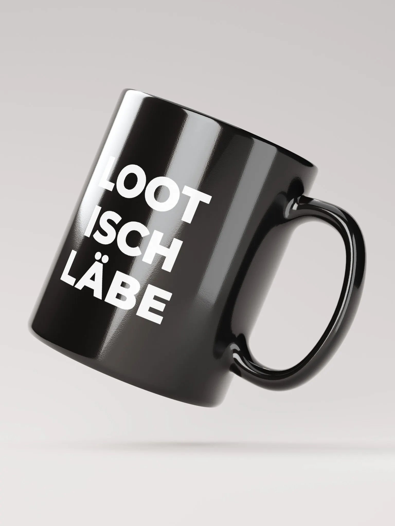 Black Mug: Loot isch Läbe product image (4)