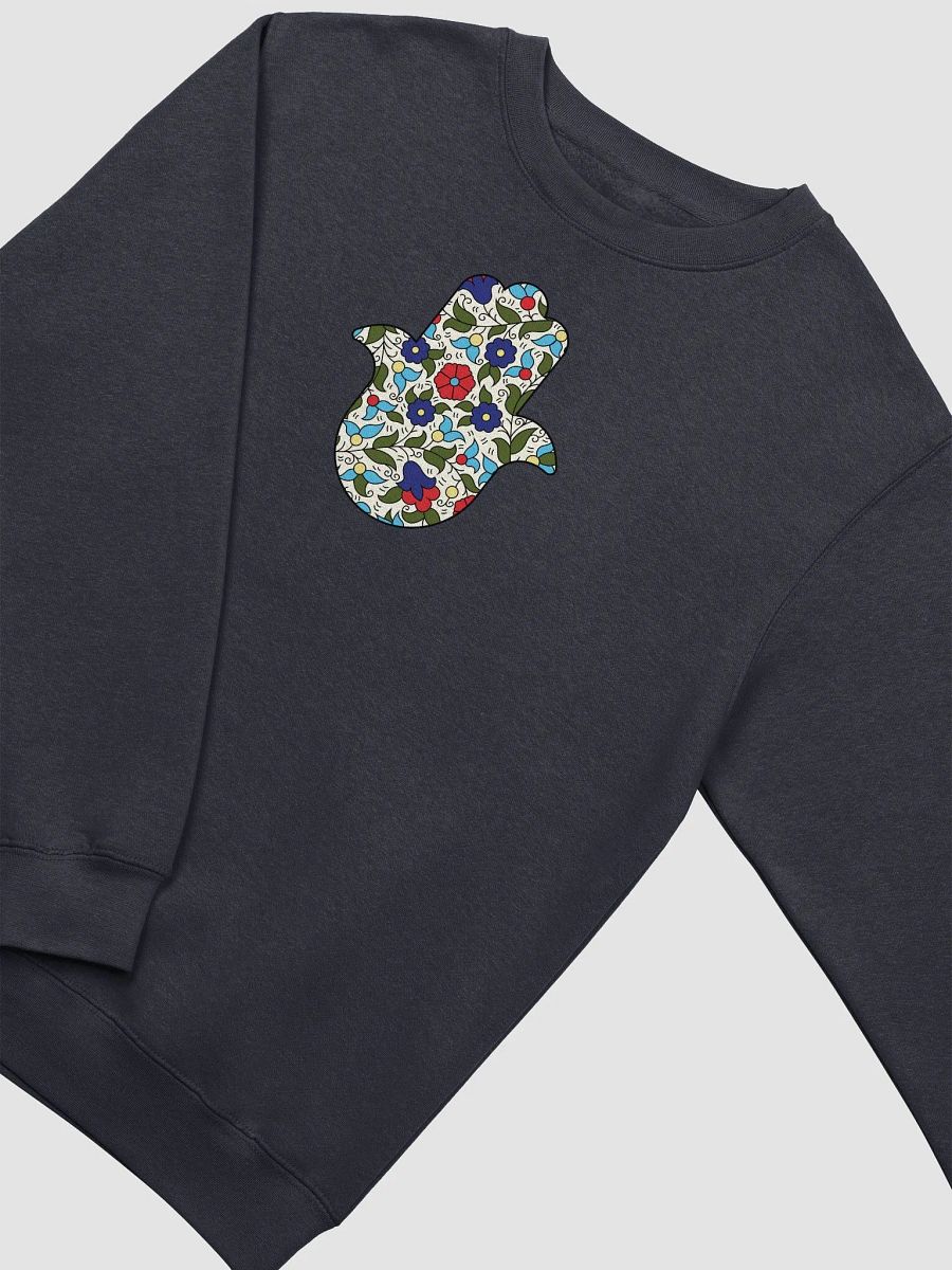 Hamsa Hand Khalili Floral Unisex Crewneck Sweatshirt product image (7)