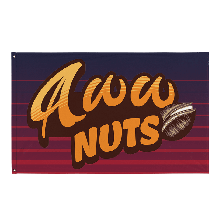 Aww Nuts All-Over Print Flag product image (1)