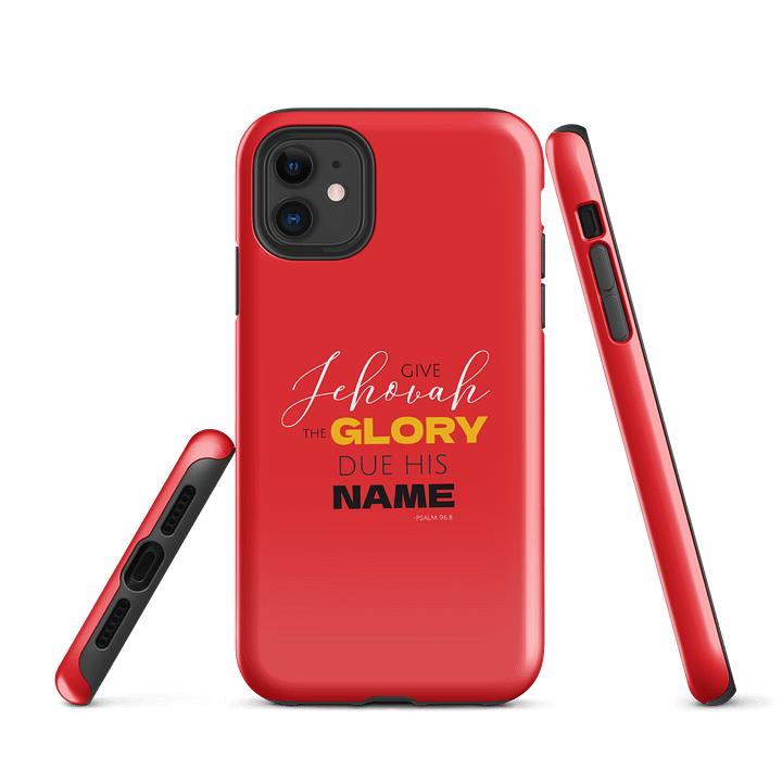 "Give Jehovah the Glory Due His Name" Red iPhone® Tough Case product image (1)