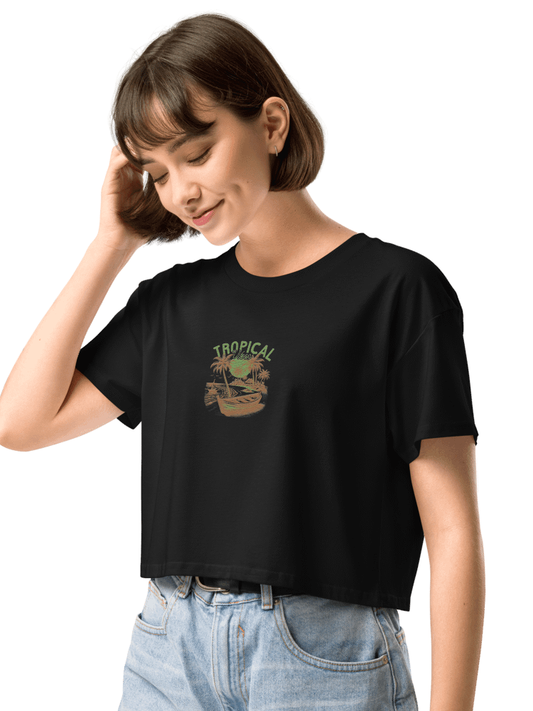 Tropical Breeze Embroidery Crop Top product image (4)