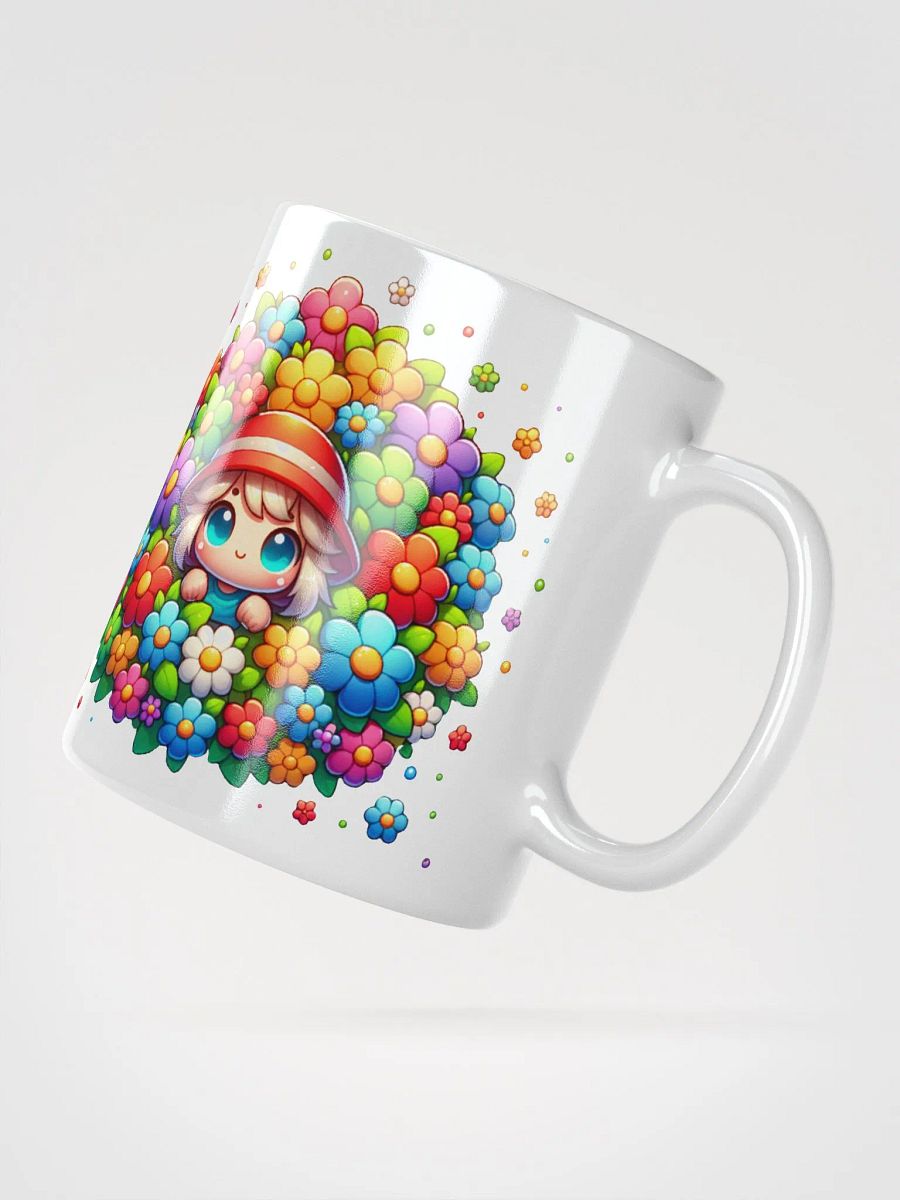 Cute Flower Girl Ceramic Mug product image (3)