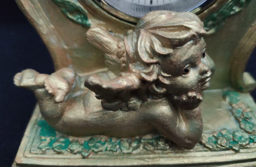 Relógio anjo, anjo dourado verde, decoração quarto product image (4)