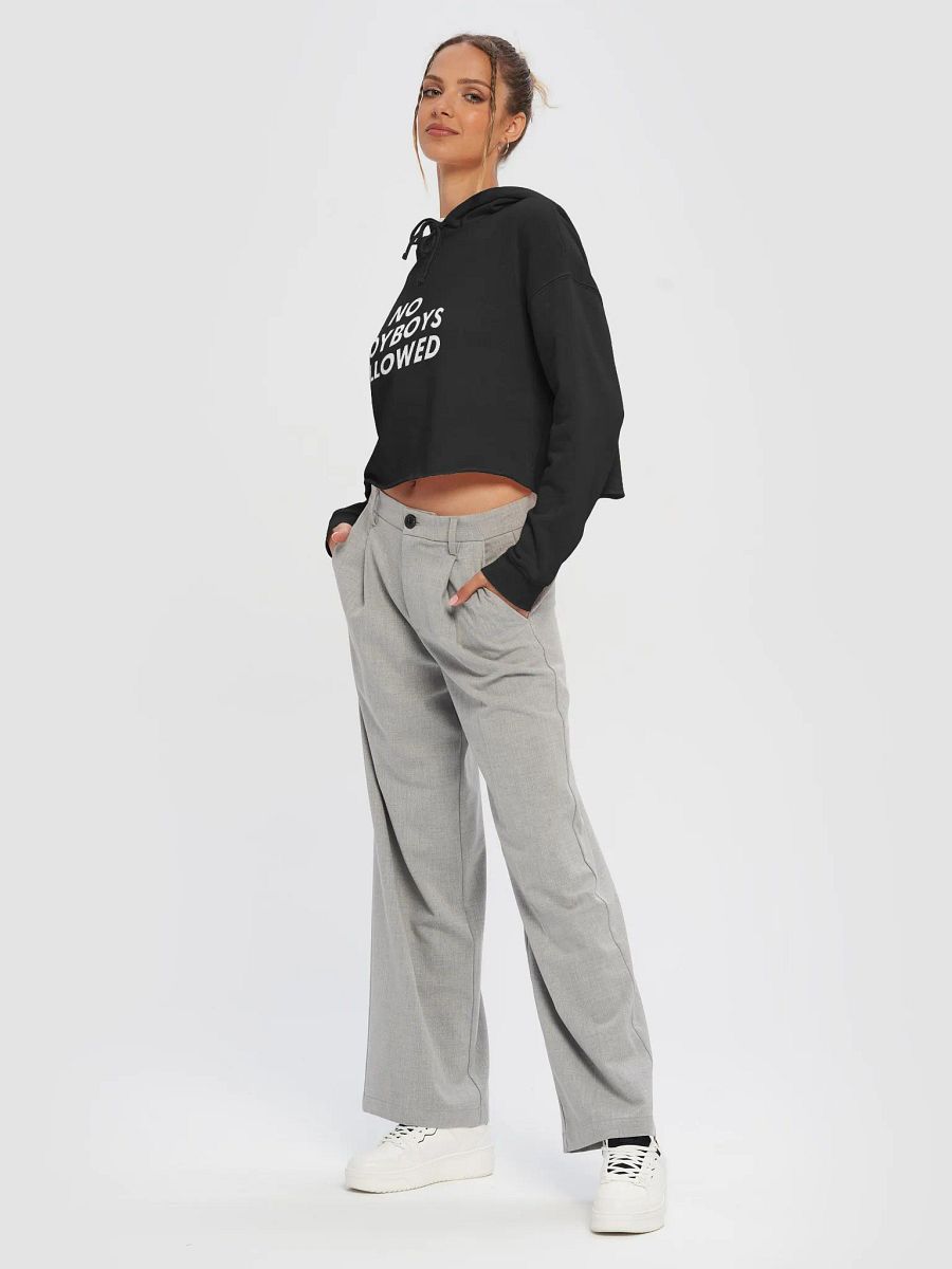 no soyboys allowed cropped hoodie - 80% cotton product image (2)