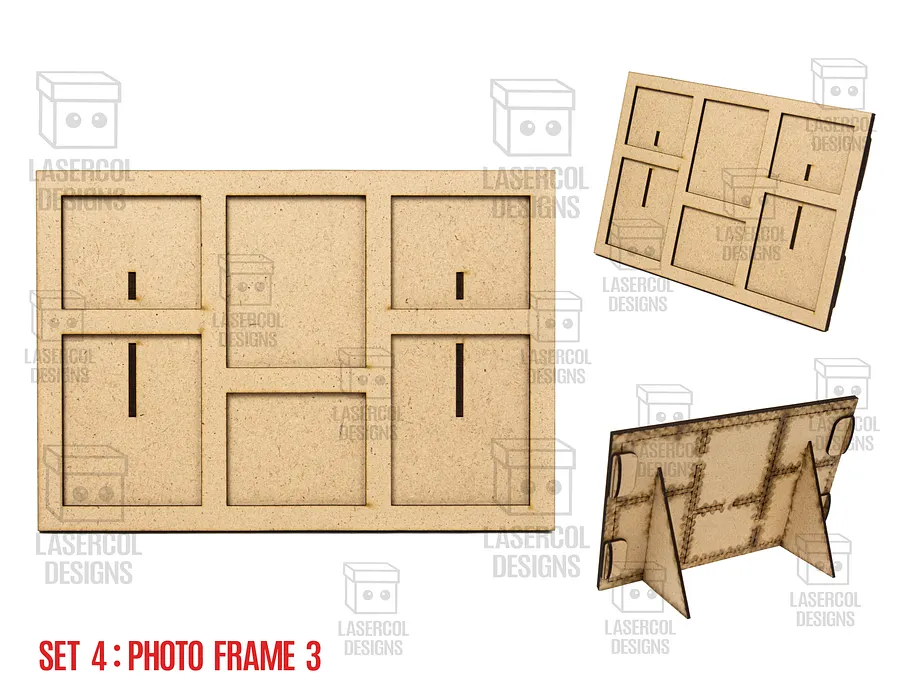 Photo Frames Set 4 (5 Styles) - Laser Cut Files product image (4)