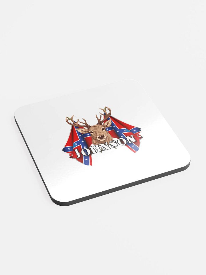 "Johnson" Last Name Rebel Redneck Deer - Coaster product image (2)