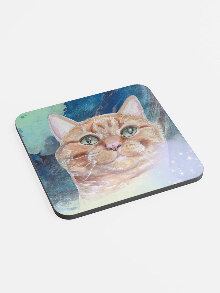 Orange Cat Watercolor Coaster / Art Tile product image (2)