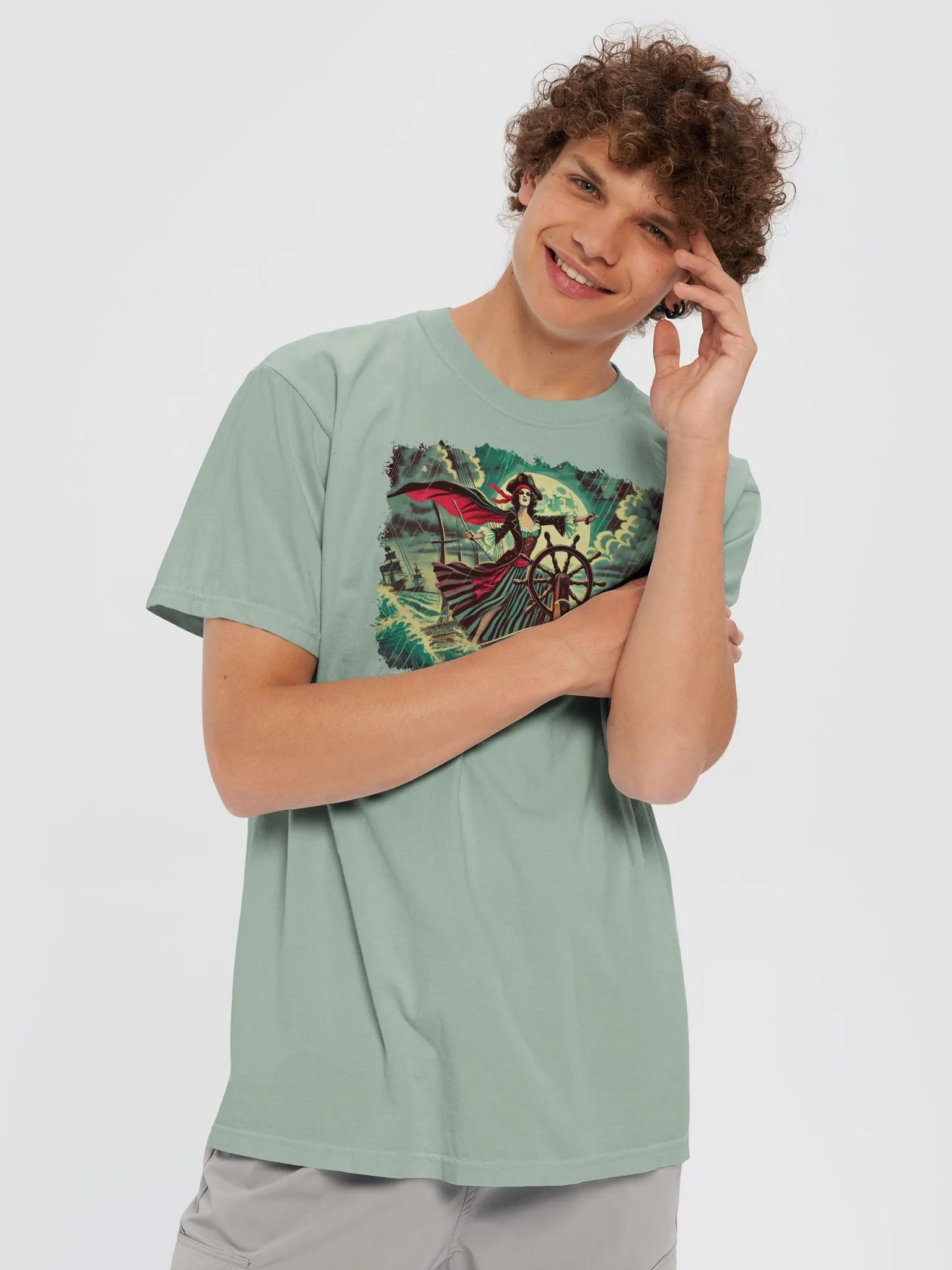 Pirate Woman on the Sea Comfort Colors T-Shirt product image (5)