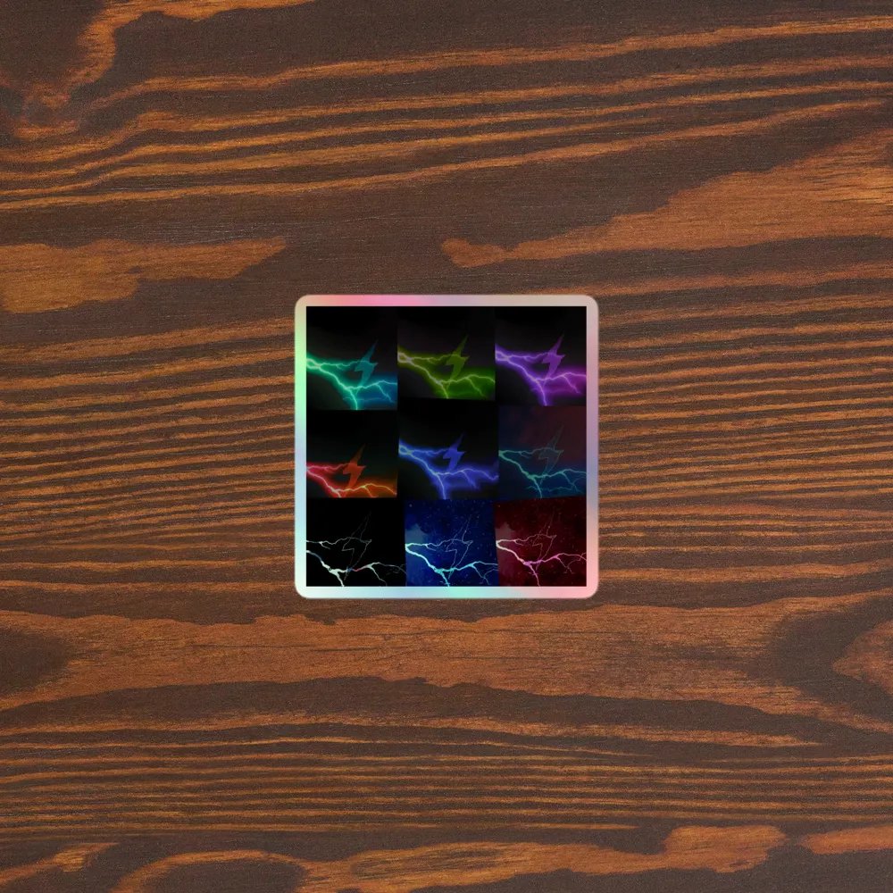 Electric Spectrum - Holographic Lightning Bolt Sticker product image (5)