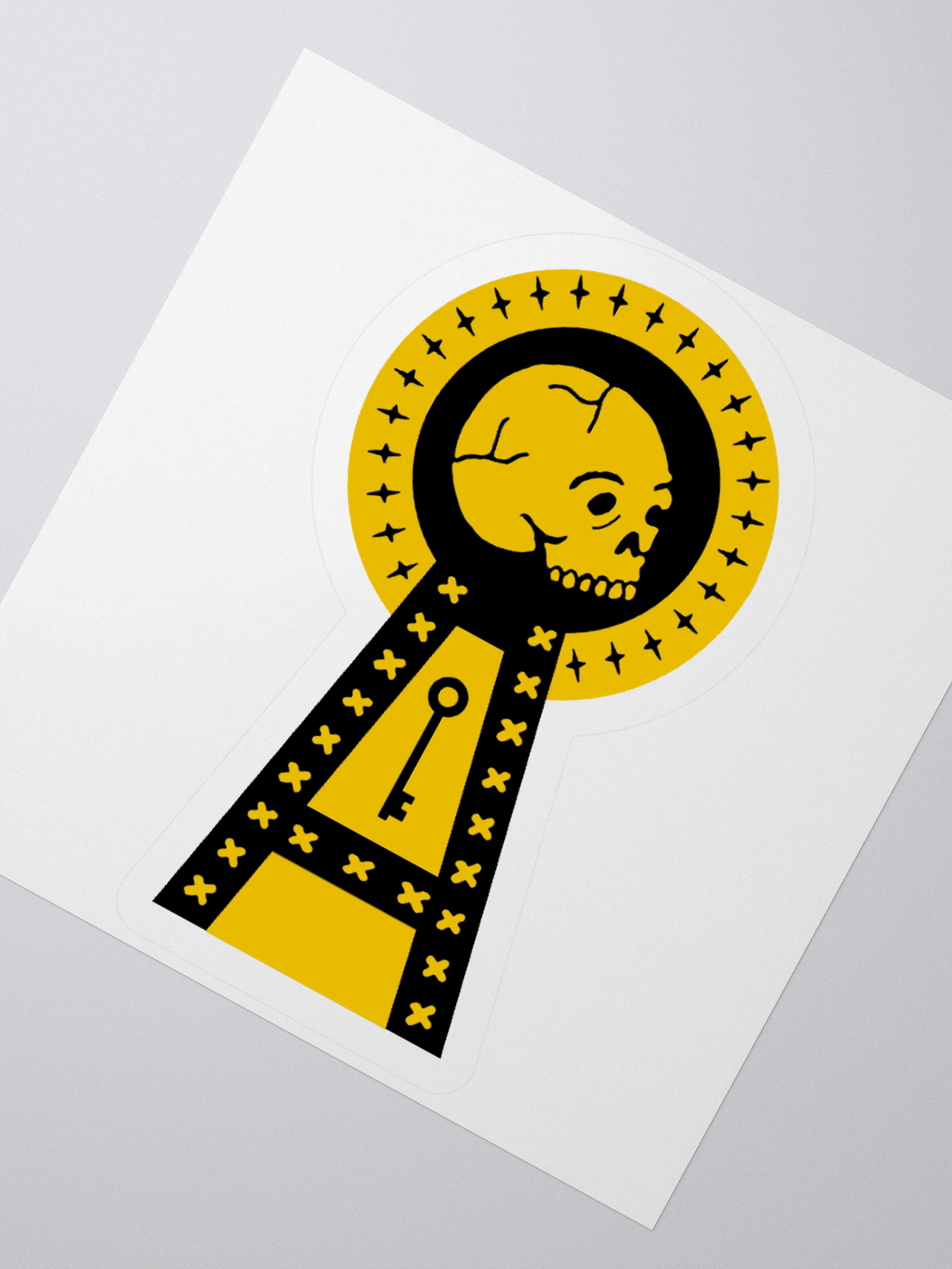 Yellow Keyhole Sticker product image (2)