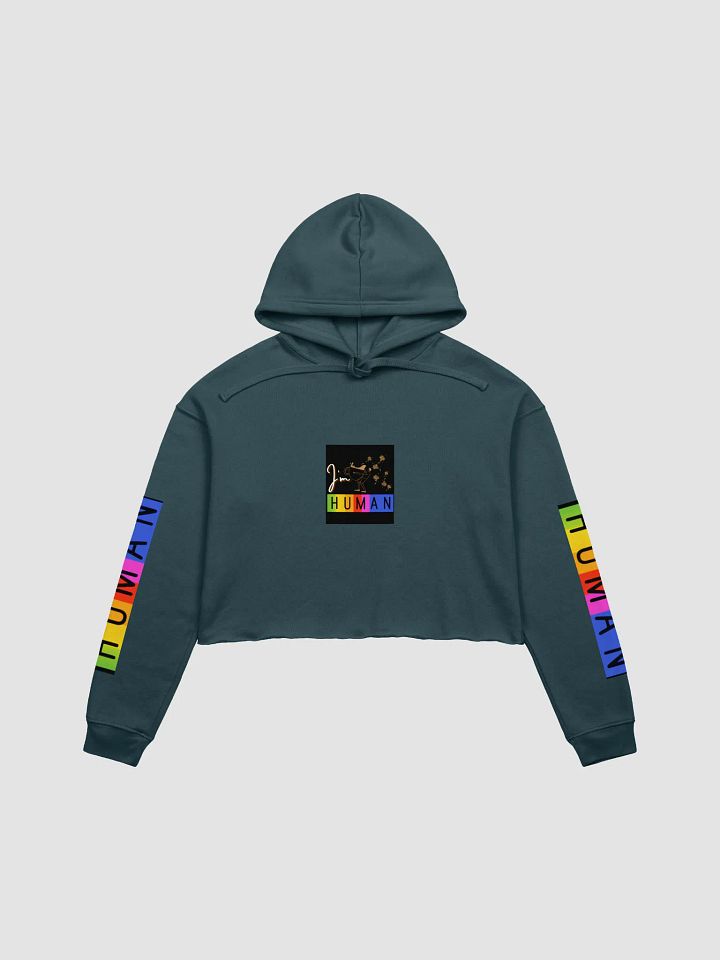 I'm Human: Funny Coffee Chaos Fleece Crop Hoodie product image (1)