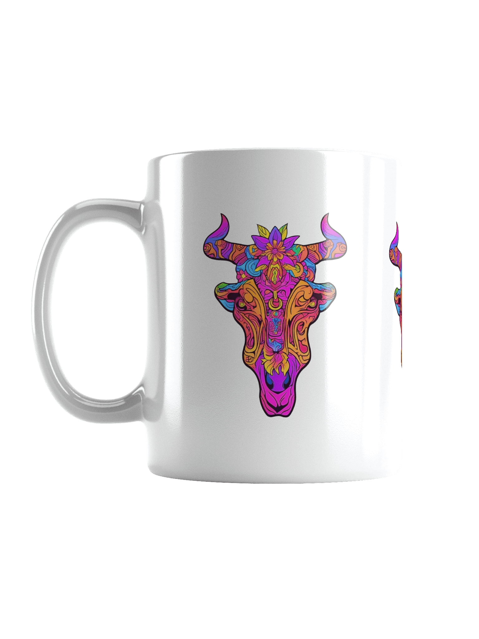 Neon Bull Skull - Coffee Mug product image (1)