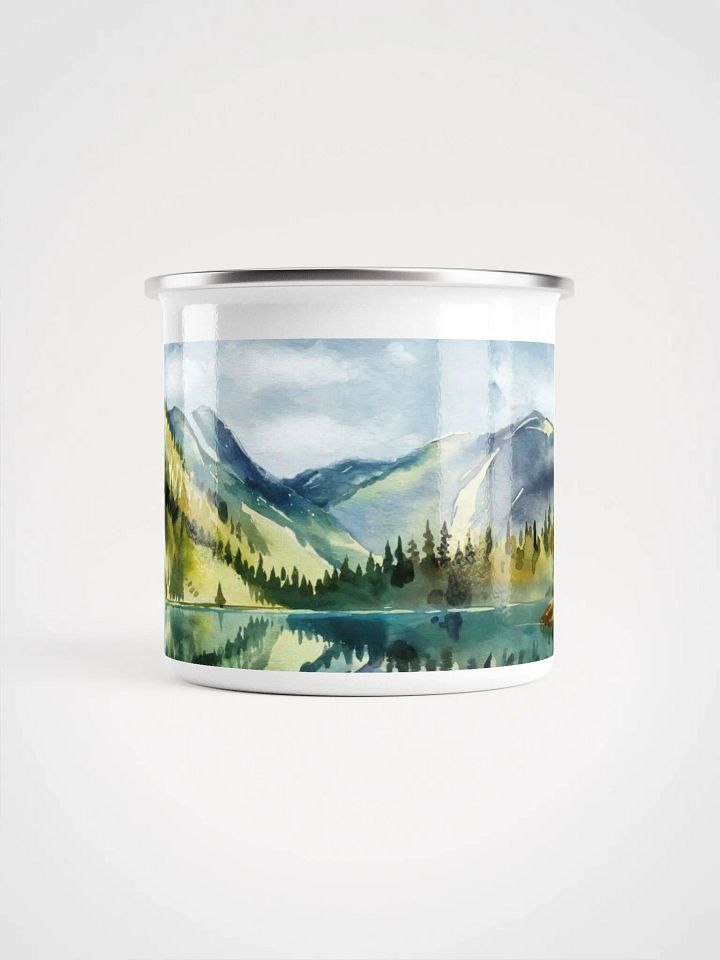 Watercolor Serene Lake Enamel Mug 12oz product image (2)