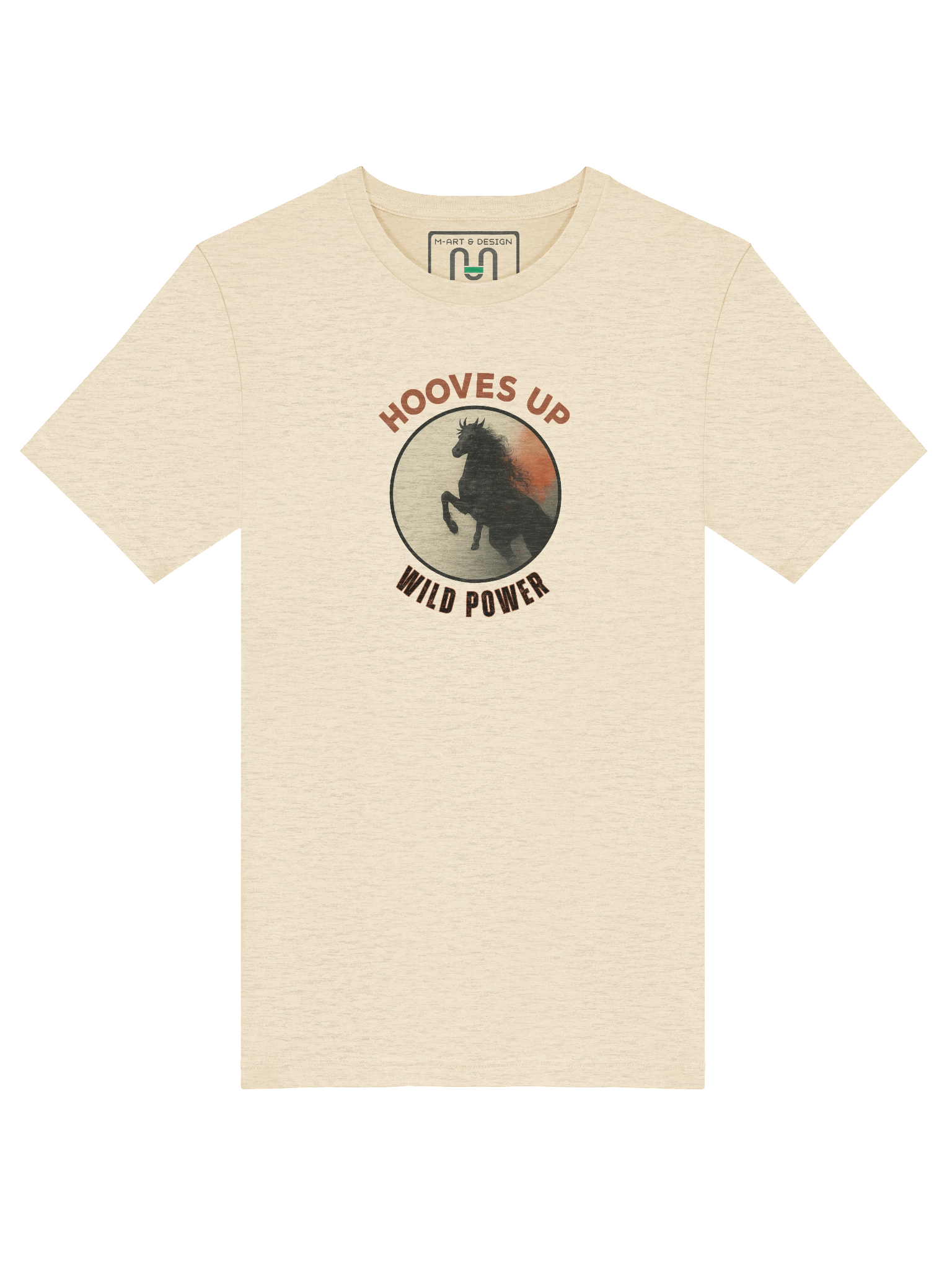 Hooves Up – Wild Power Horse Shirt Bold Equestrian Graphic Tee by M-Art and Design product image (33)