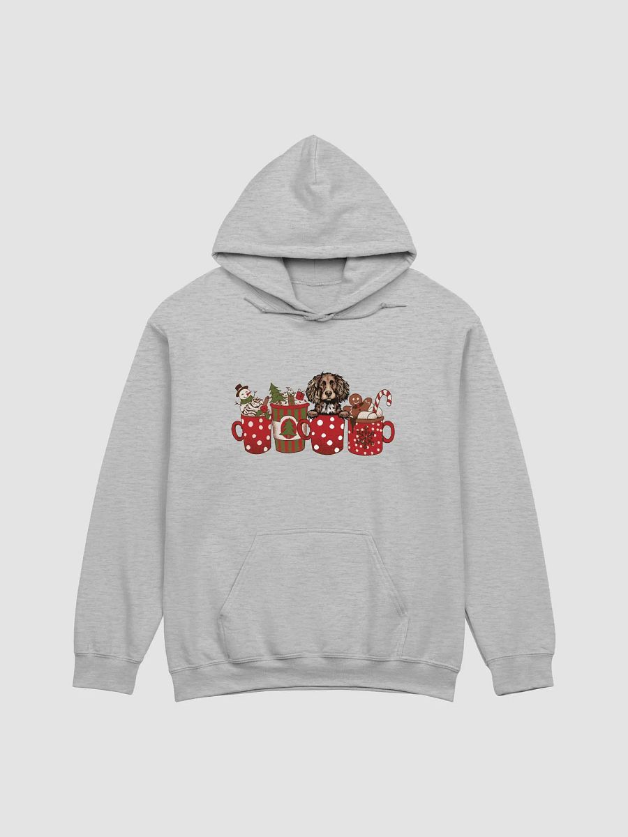 Cute Boykin Spaniel in a Christmas Cup Hooded Sweatshirt | Funny Christmas Pup in a Cup product image (24)