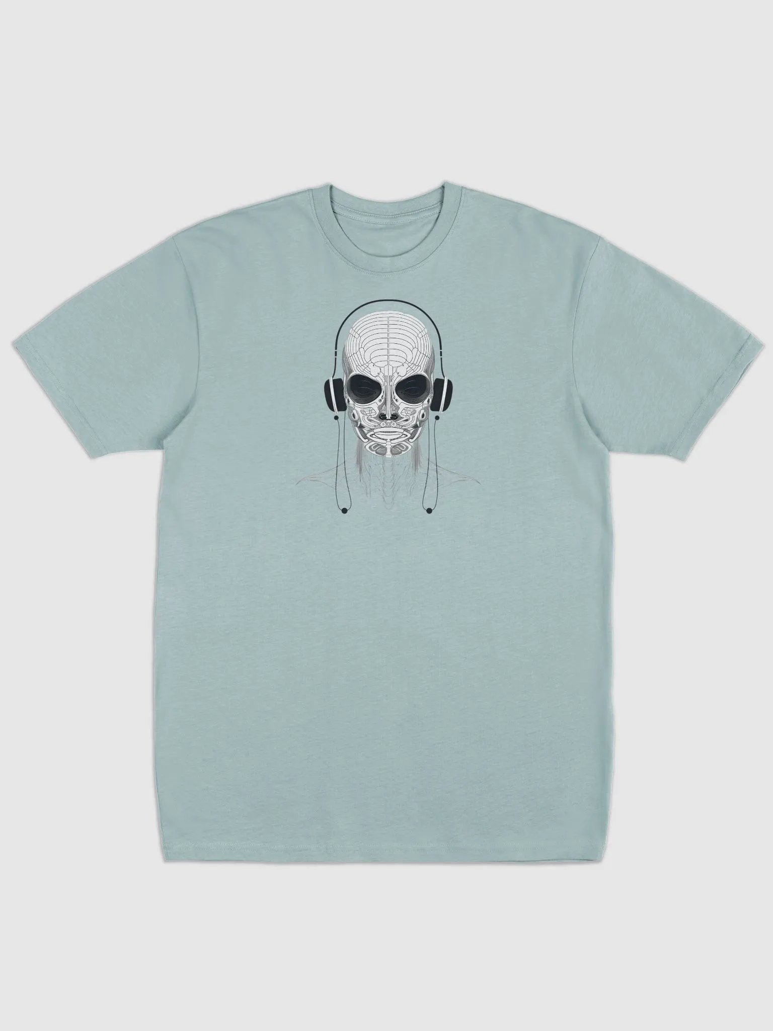 Cool Alien in Headphones T-Shirt – Funky Sci-Fi Music Tee product image (2)