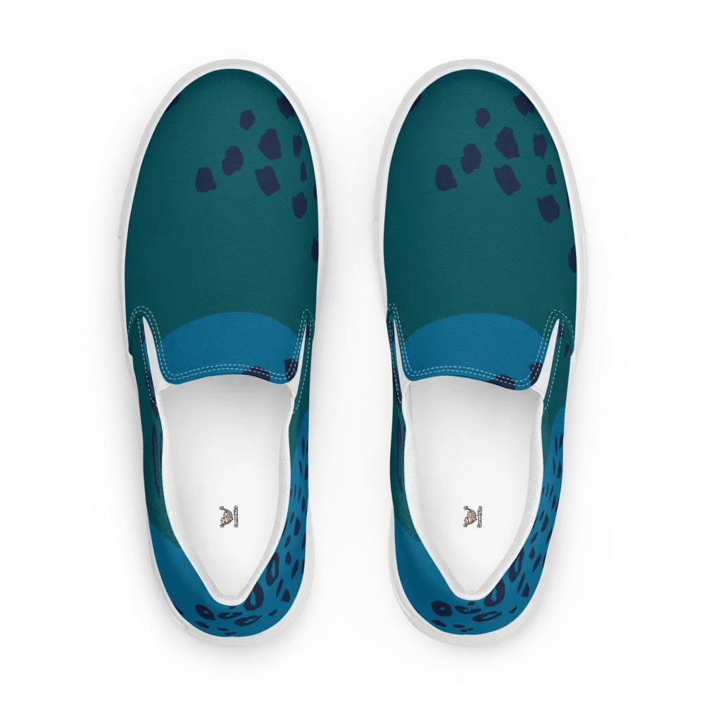 Blue Leopard Dream Women's Slip-On Shoes product image (1)