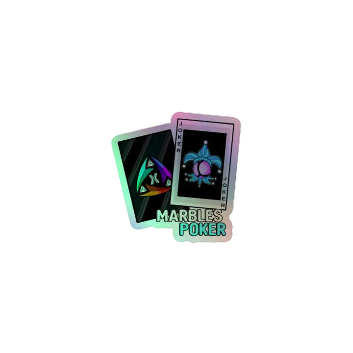 Marbles Poker V2 Holographic Sticker product image (1)