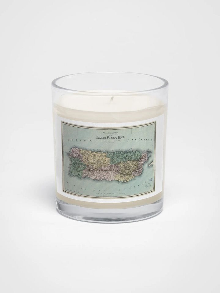 Vela de cera de soja blanca - Mapa Provincial, Departamentos, Puerto Rico product image (1)