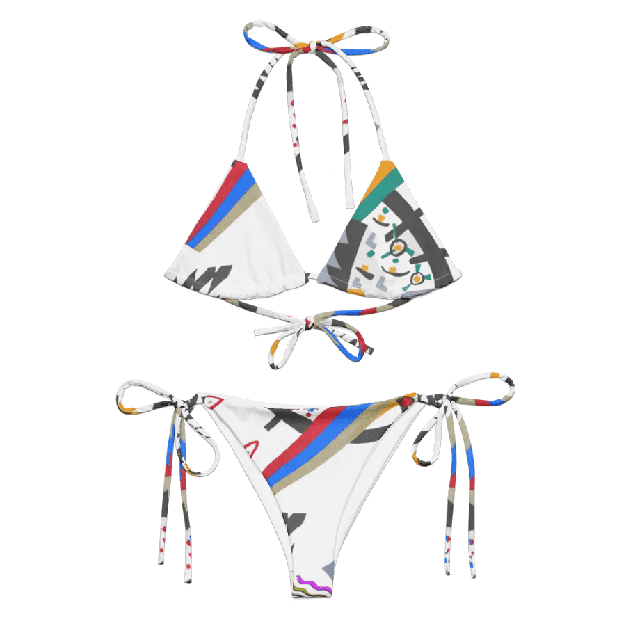 Abstract Lithographic Pattern Design String Bikini - V4 product image (6)