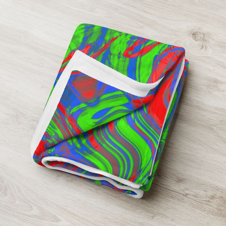 Techno Pattern Throw Blanket | Rave Pattern Throw Blanket product image (6)