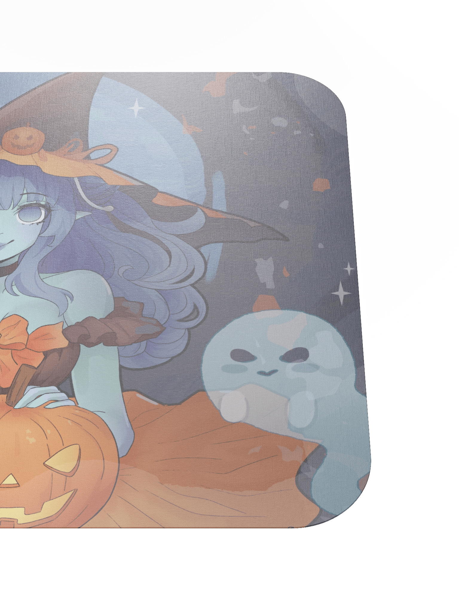 Starry Pumpkin Witch Standard Flat Mouse Pad product image (5)