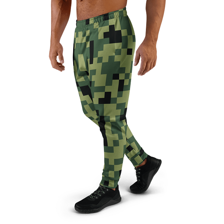 Military Green Camouflage Pixels Camo Pattern Men's Joggers product image (1)