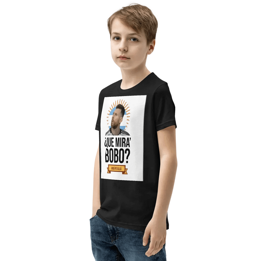 Que Mira Bobo? Messi is Goated Youth Shirt product image (5)