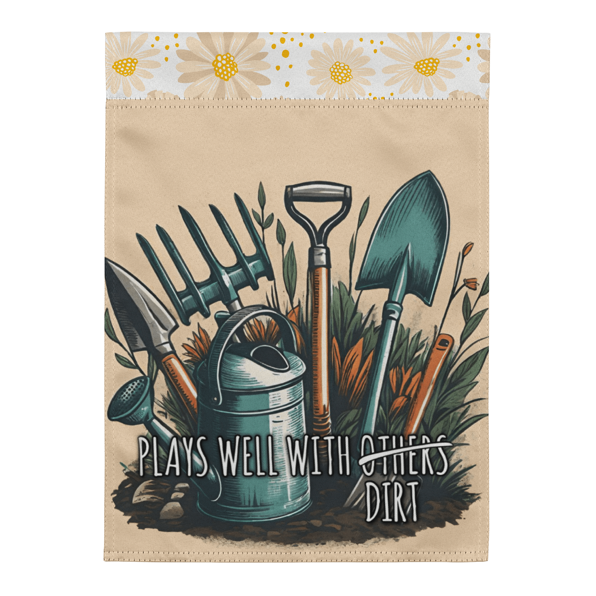 Plays Well With Dirt - Garden Flag product image (2)
