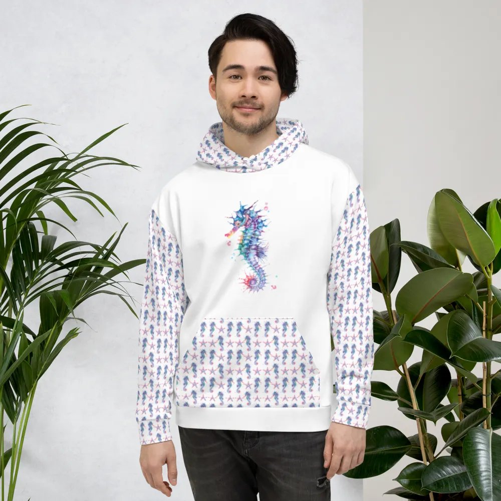 Vibrant Watercolour Seahorse Dreams Hoodie product image (6)