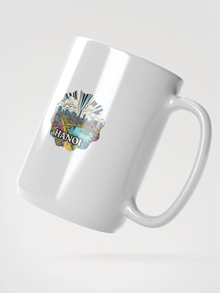 White Glossy Mug | AI Design jakarta city Indonesia product image (2)
