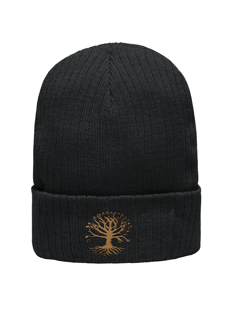 Yggdrasil Rooted Resilience Tree Art Embroidered Beanie product image (4)