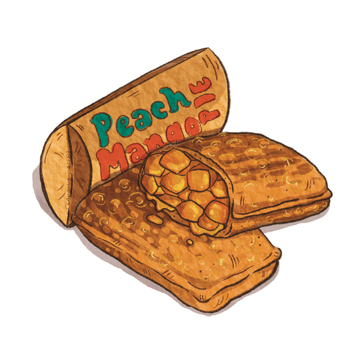 Peach Mango Pie Waterproof Vinyl Sticker product image (1)