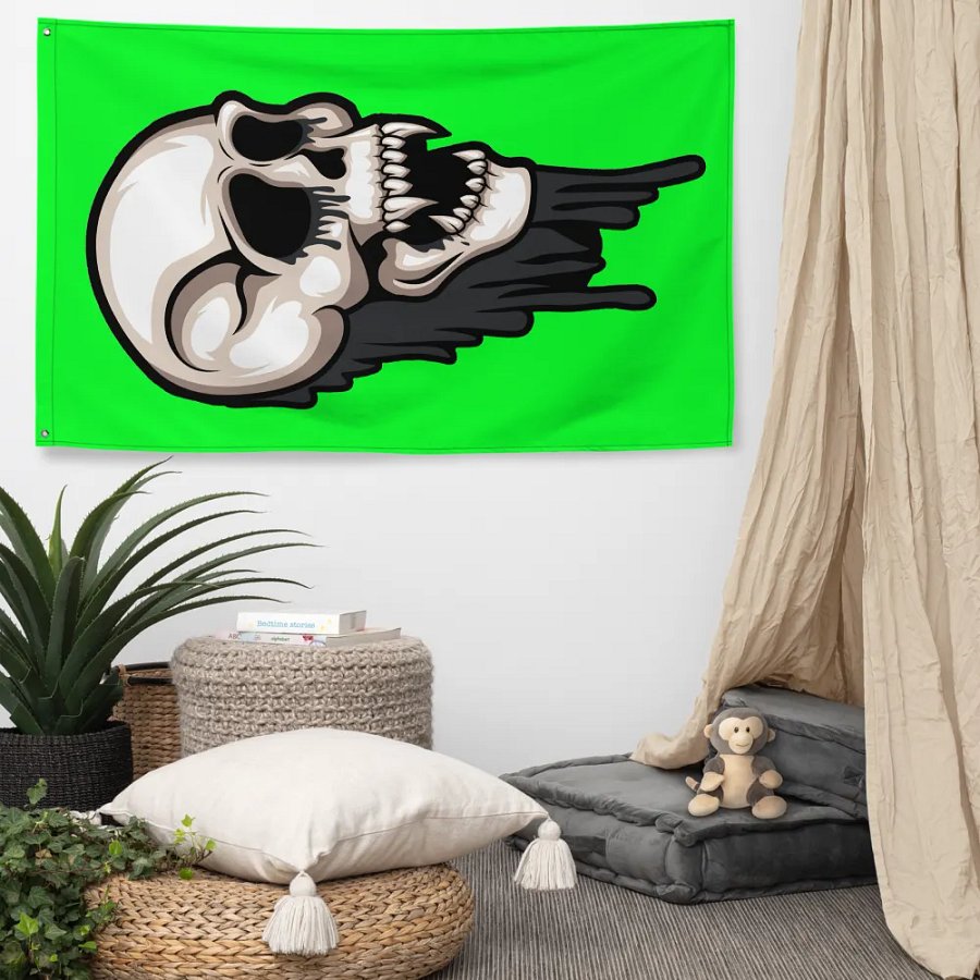 Def-Zombie Skull Flag product image (6)