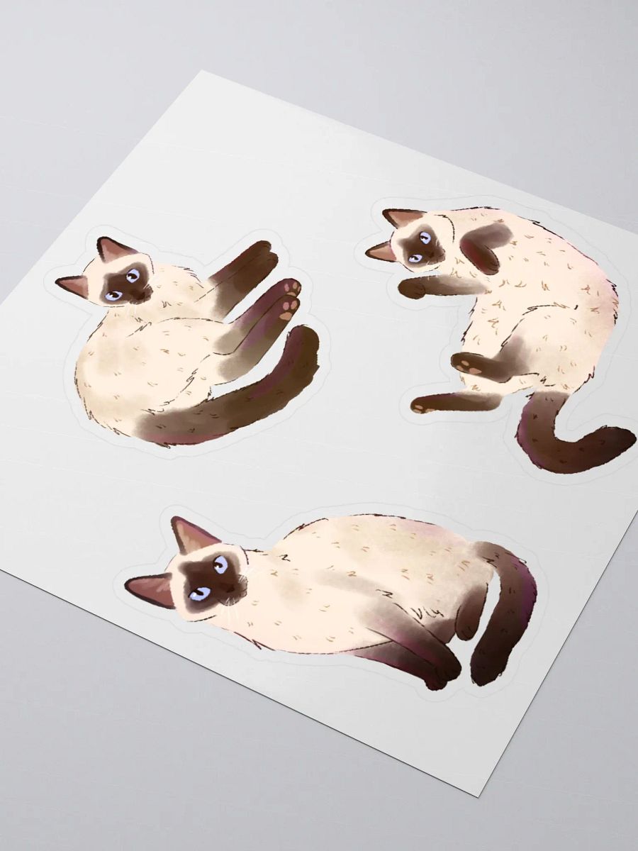 Siamese Cats Kiss Cut Stickers Set product image (4)