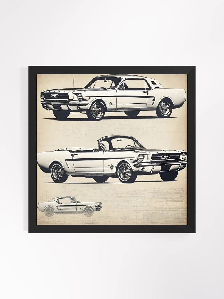 Time Capsule Wall Art: Classic Mustang Framed Poster for Nostalgic Souls product image (1)