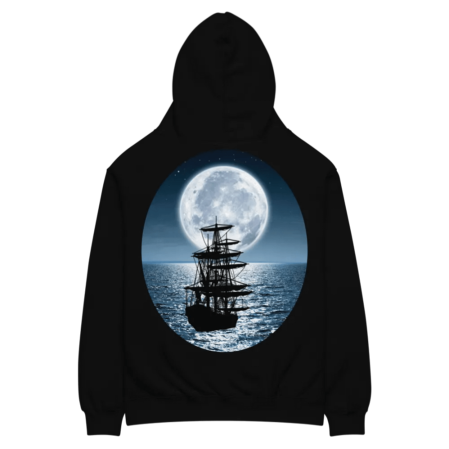 Pirate ship at night hoodie product image (4)