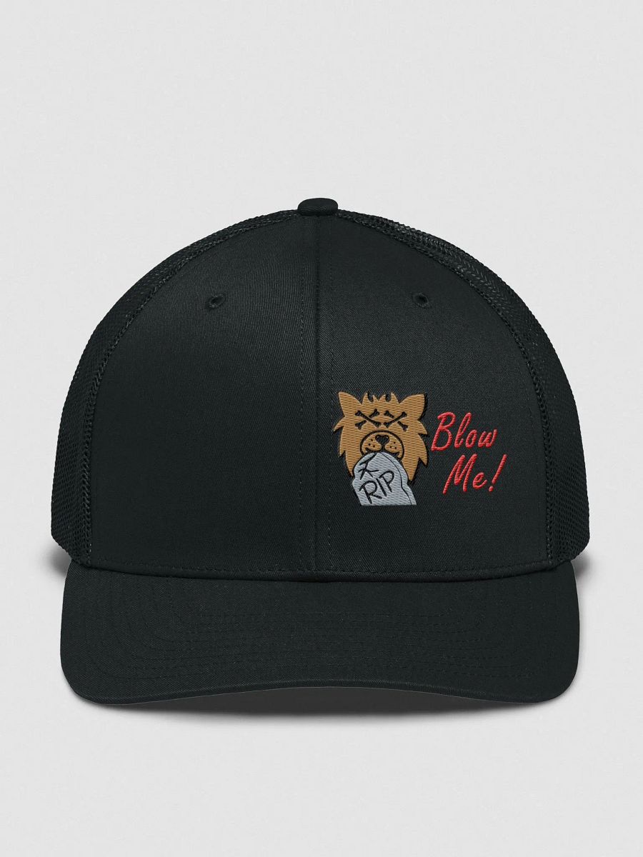 Blow Me Rip Emoji Snapback Trucker Hat product image (2)