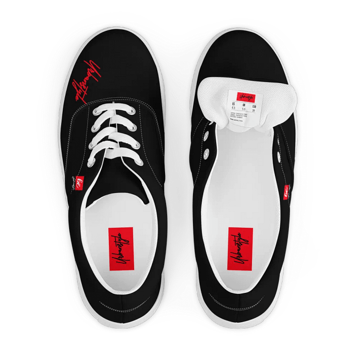 Brushstrok5 Black Urbanstyle Canvas Shoes product image (2)