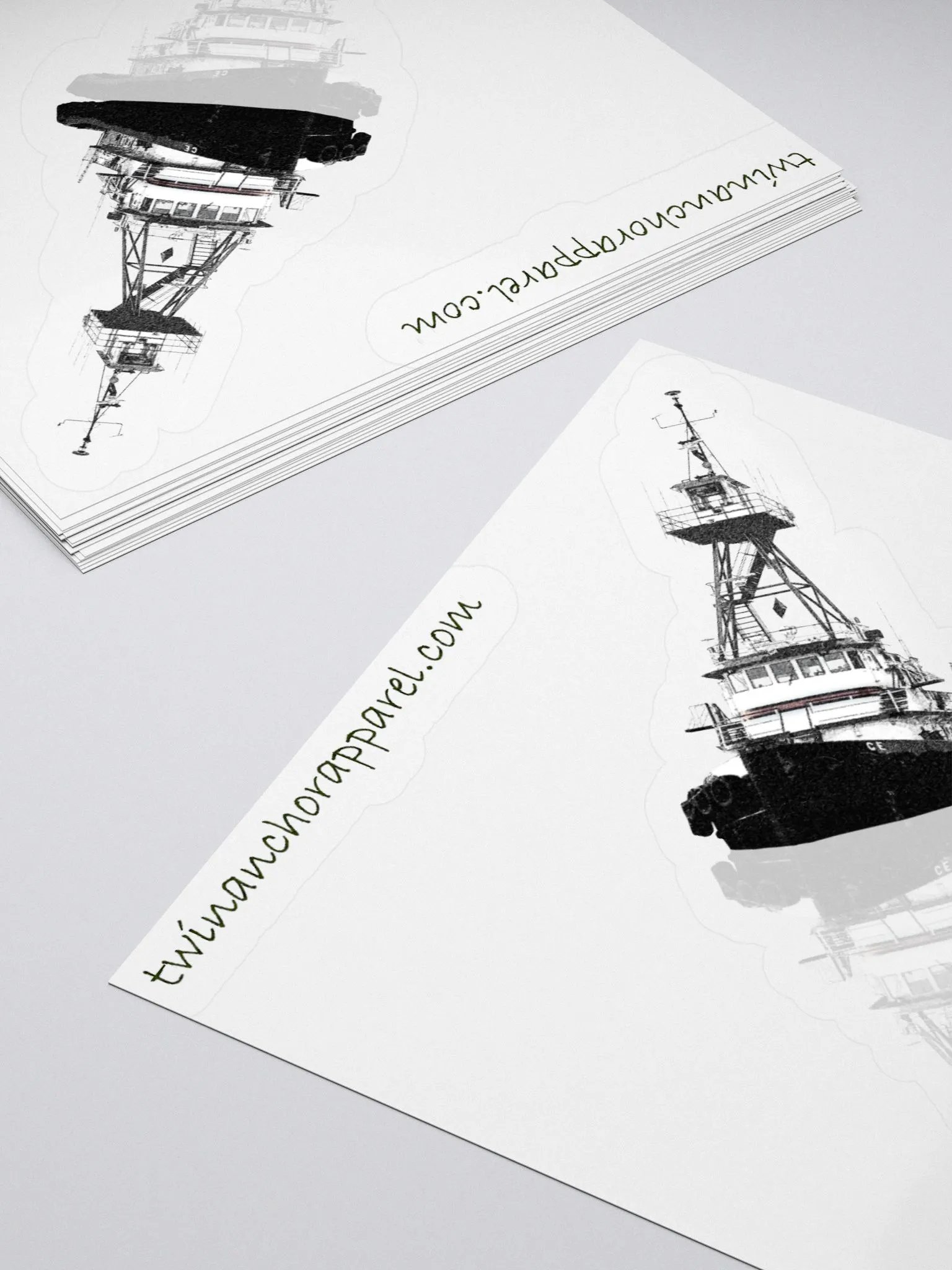 Ship Wheel & Tug CE Kiss Cut Stickers product image (14)