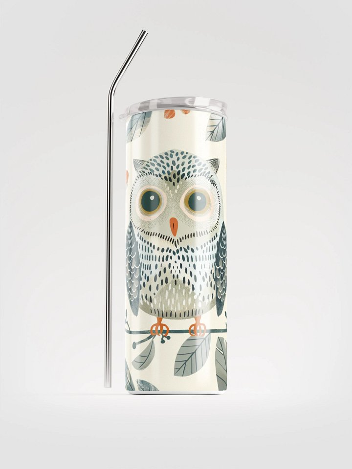 Autumn Owl Stainless Steel Tumbler product image (1)