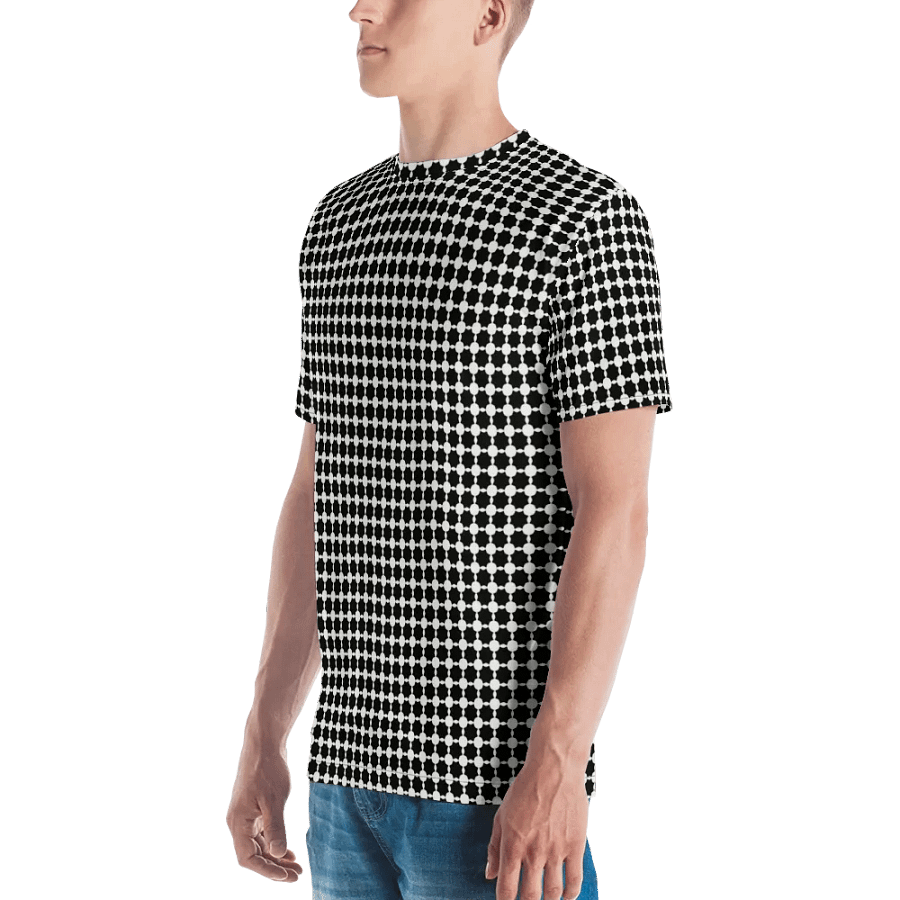 Abstract Black and White Chain Men's Crewneck T Shirt product image (5)
