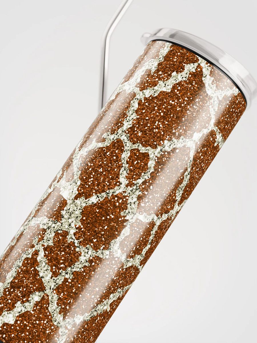 Unleash Your Style with our Giraffe Print Stainless Steel Tumbler | Eco-Friendly 20 oz Tumbler with Reusable Straw product image (5)