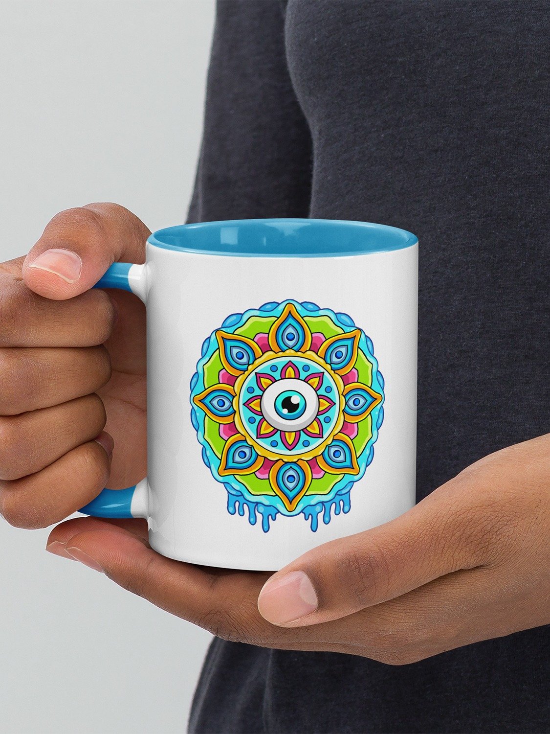 Eye Mandala - Mug with Color Inside product image (5)