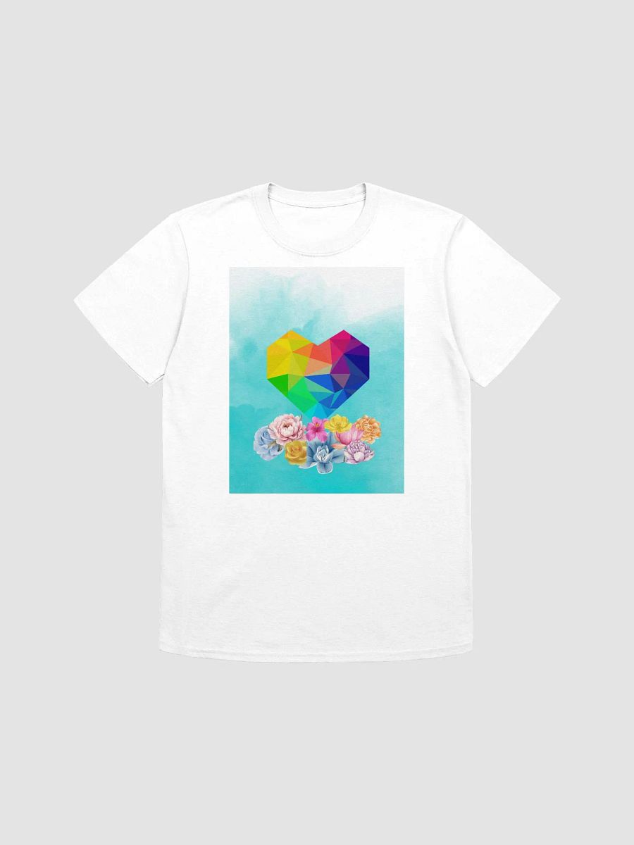 Crystal Heart and Floral Fusion T-shirt - Unisex - 100% Cotton product image (3)