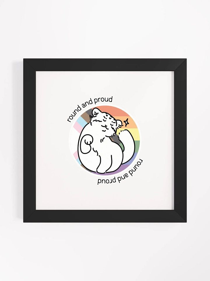 Round and Proud Manul Pride Pastels Version - Framed Print product image (3)